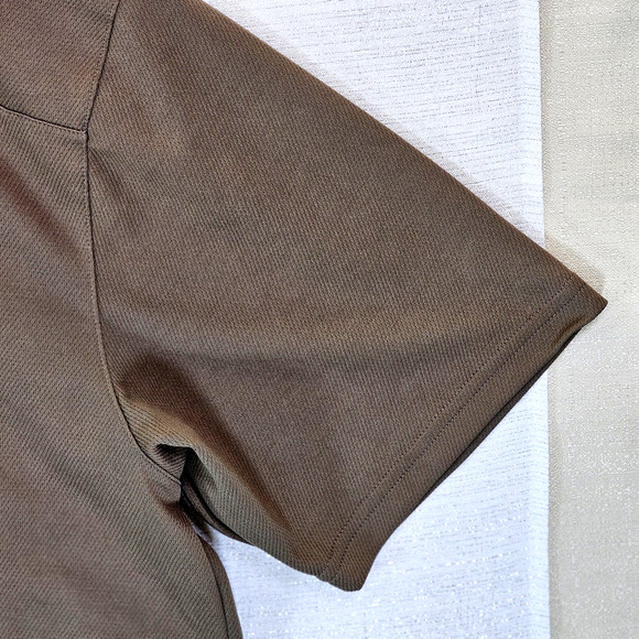 Nike Vintage Men's Shirt Brown and Yellow Stripe Soccer 90s Y2K Size XXL Top - Picture 4 of 9